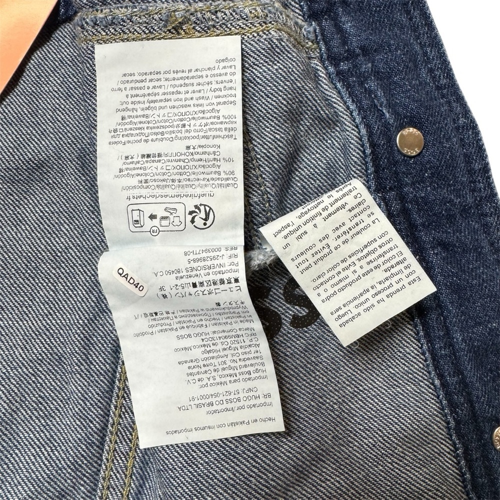 NWT BOSS Denim Vest Jacket size XS - Picture 13 of 14